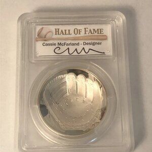 2014 Silver DOLLAR Hall Fame  PR70 McFARLAND SIGNED FIRST STRIKE PCGS guide=$180